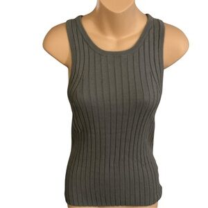 Splendid Olive Ribbed Tank Top